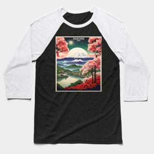 Japan Mt. Fuji Cherry Blossom Starry Night Vintage Tourism Travel Poster Baseball T-Shirt